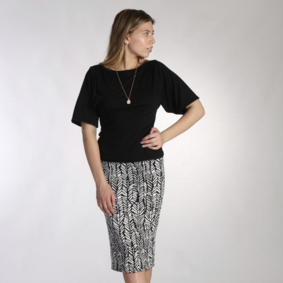 Tops - Kimono Top with Boat Neck